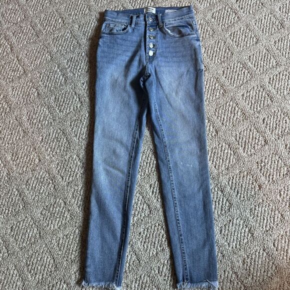 KENSIE Womens Size 4/27 Vintage Luxe Ultimate High Rise Button‎ Fly Skinny Jeans - Picture 1 of 6